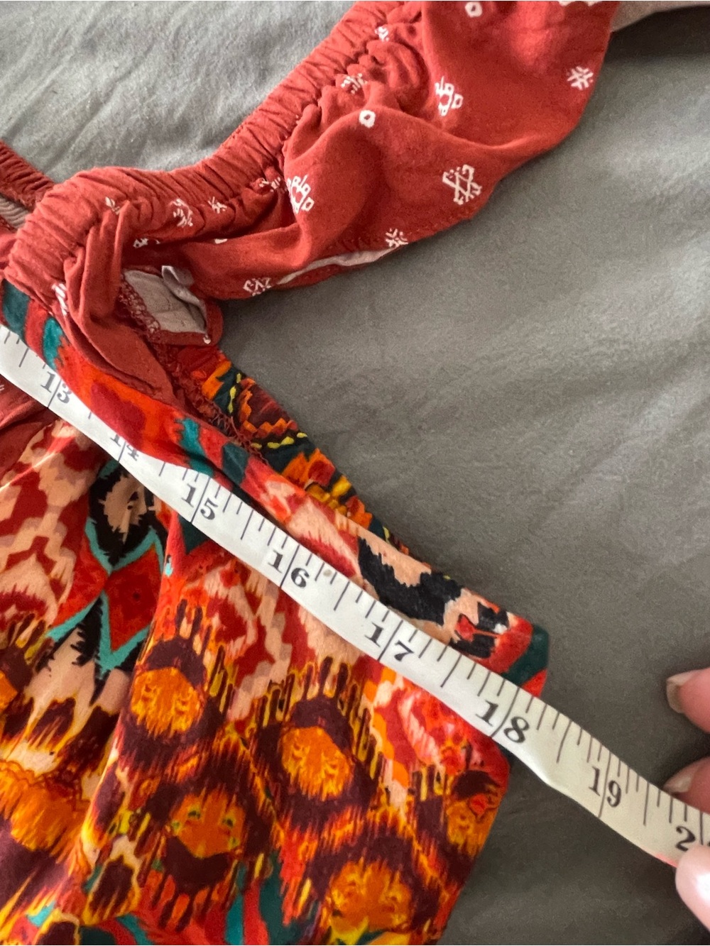 torrid Rust Red Printed Ruffle Strap Camisole - Picture 4 of 5